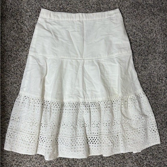 NWT Point Sur tiered skirt in mixed eyelet size 8 - Picture 3 of 7
